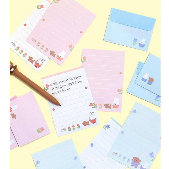 Miffy & Boris Letter Set with Stickers – Tulip Garden Edition