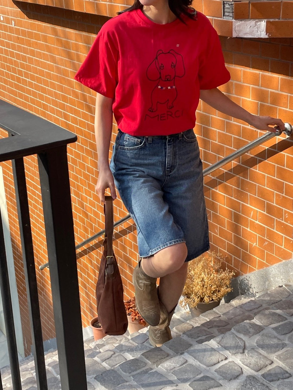 Merci Puppy Graphic Tee - Luckyplanetusa