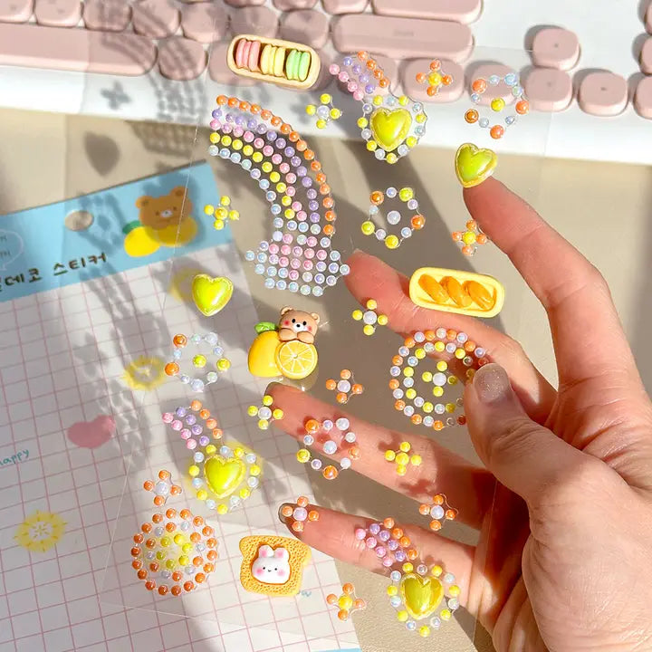 Everyday 3D Epoxy Deco Stickers– Cute Jelly Bead Style