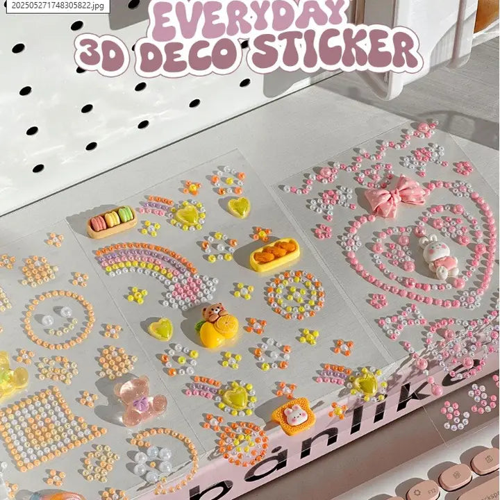 Everyday 3D Epoxy Deco Stickers– Cute Jelly Bead Style