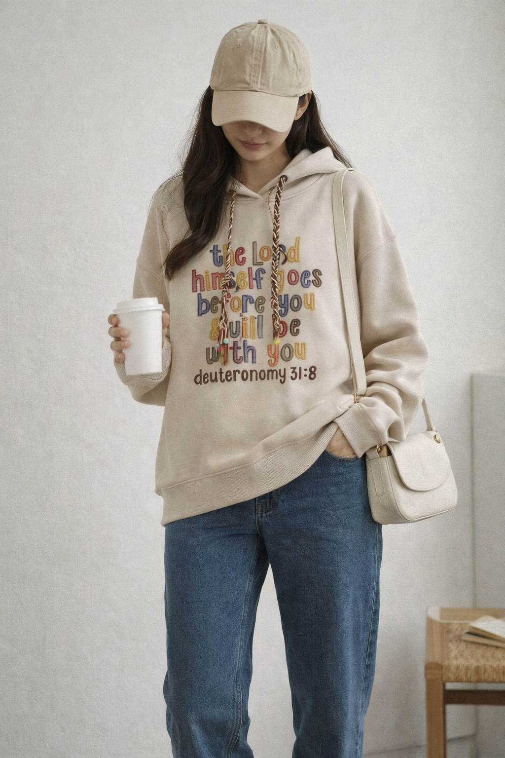 Comfort Blessing Embroidered Hoodie - Luckyplanetusa