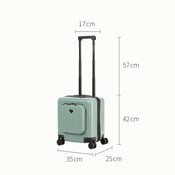 Go Beyond 17" Carry-On Olive Green Expendable Zipper