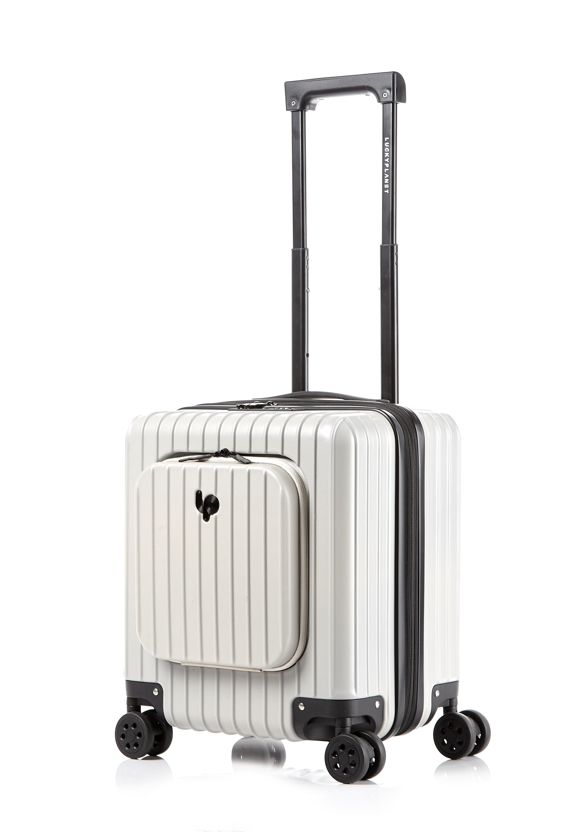 Go Beyond 17" Carry-On Ivory Pearl Expendable Zipper