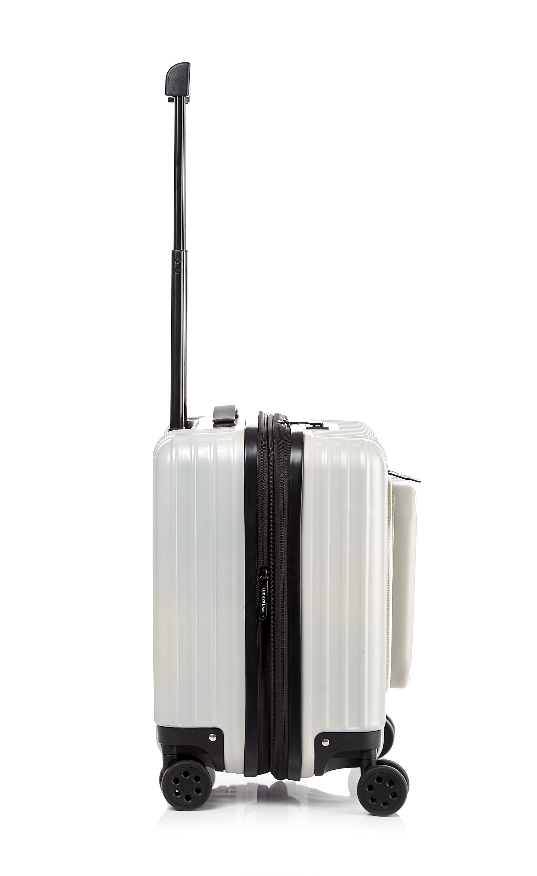 Go Beyond 17" Carry-On Ivory Pearl Expendable Zipper