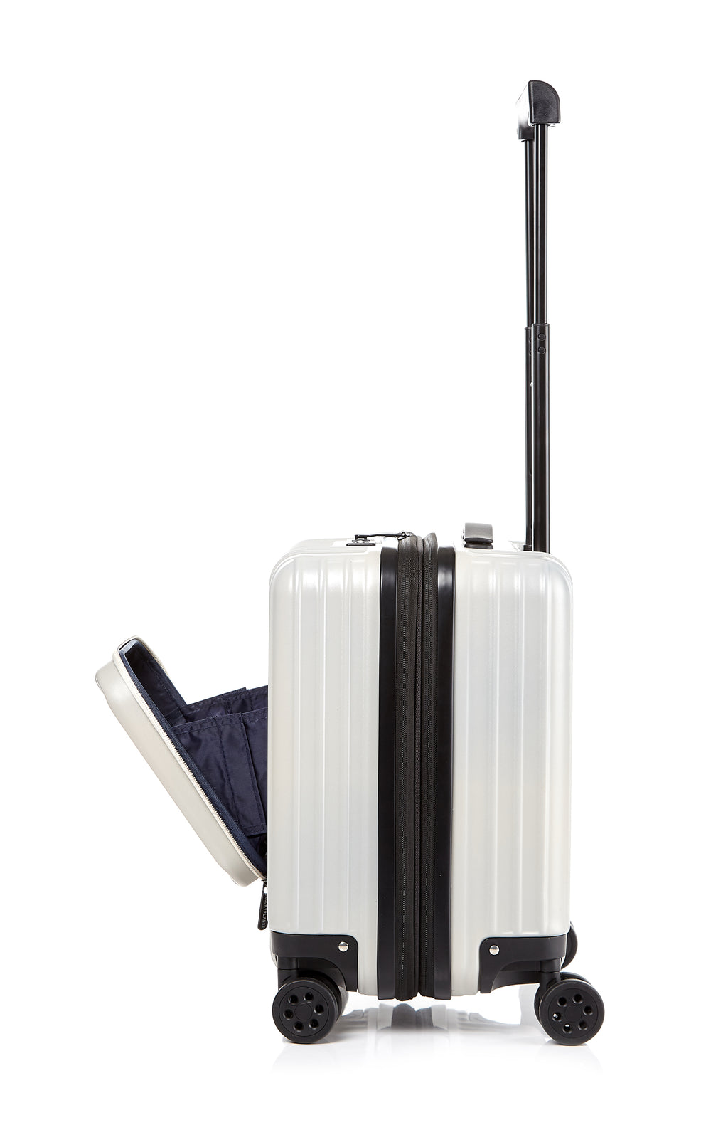 Go Beyond 17" Carry-On Ivory Pearl Expendable Zipper