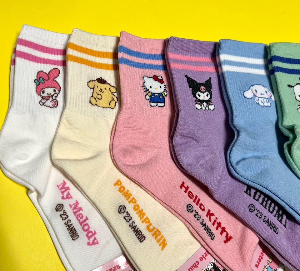 NEW Sanrio Cotton Ankle 2 line Soft Socks