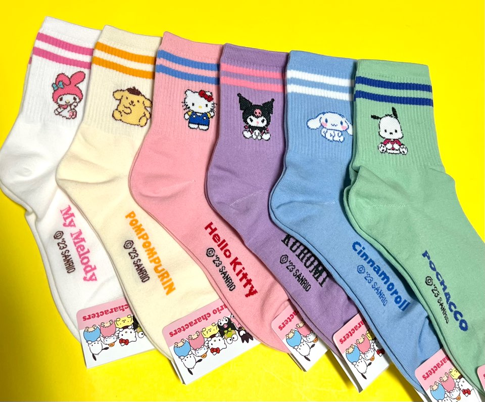 NEW Sanrio Cotton Ankle 2 line Soft Socks