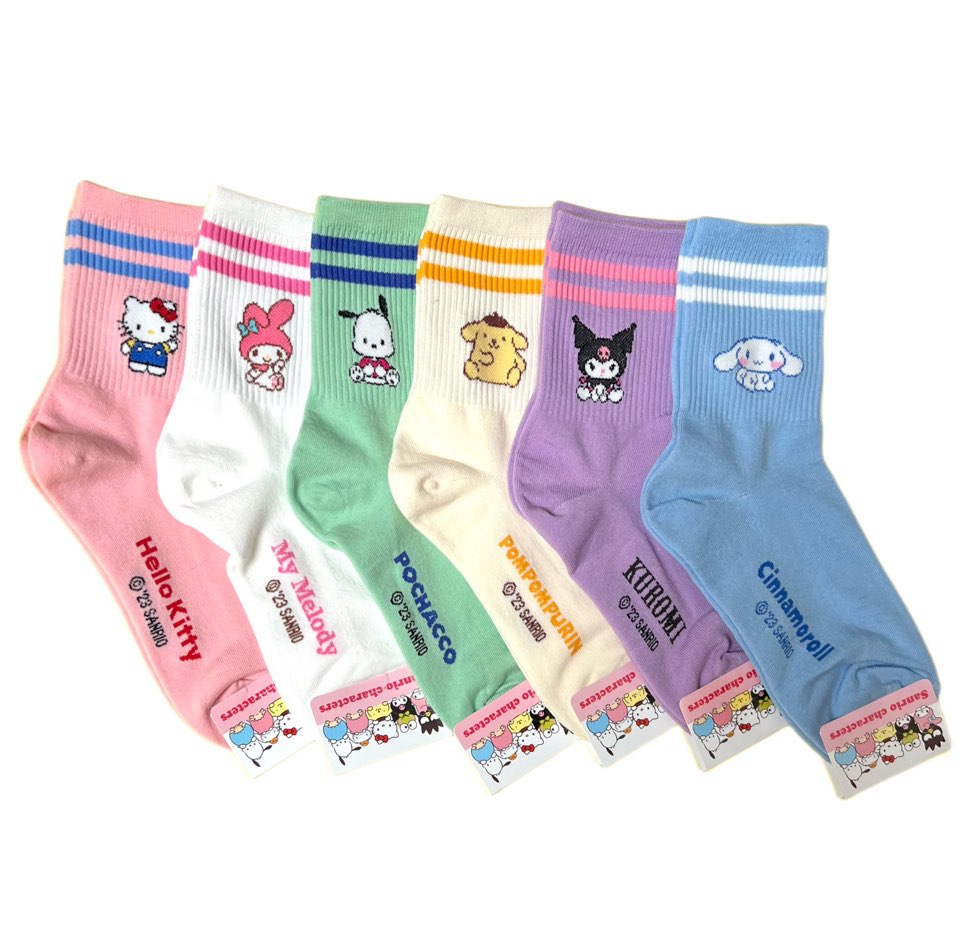 NEW Sanrio Cotton Ankle 2 line Soft Socks