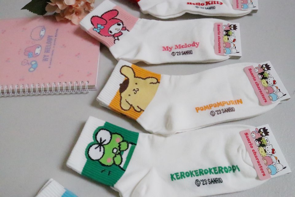 NEW Sanrio 7Days Ankle line Soft Socks