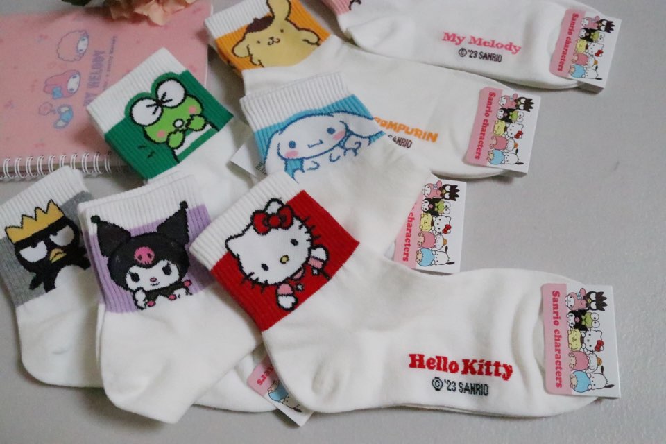 NEW Sanrio 7Days Ankle line Soft Socks
