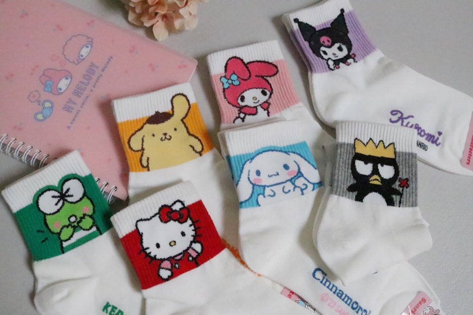 NEW Sanrio 7Days Ankle line Soft Socks