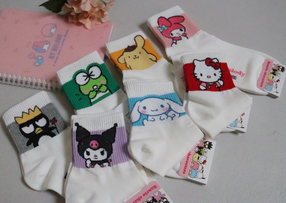 NEW Sanrio 7Days Ankle line Soft Socks