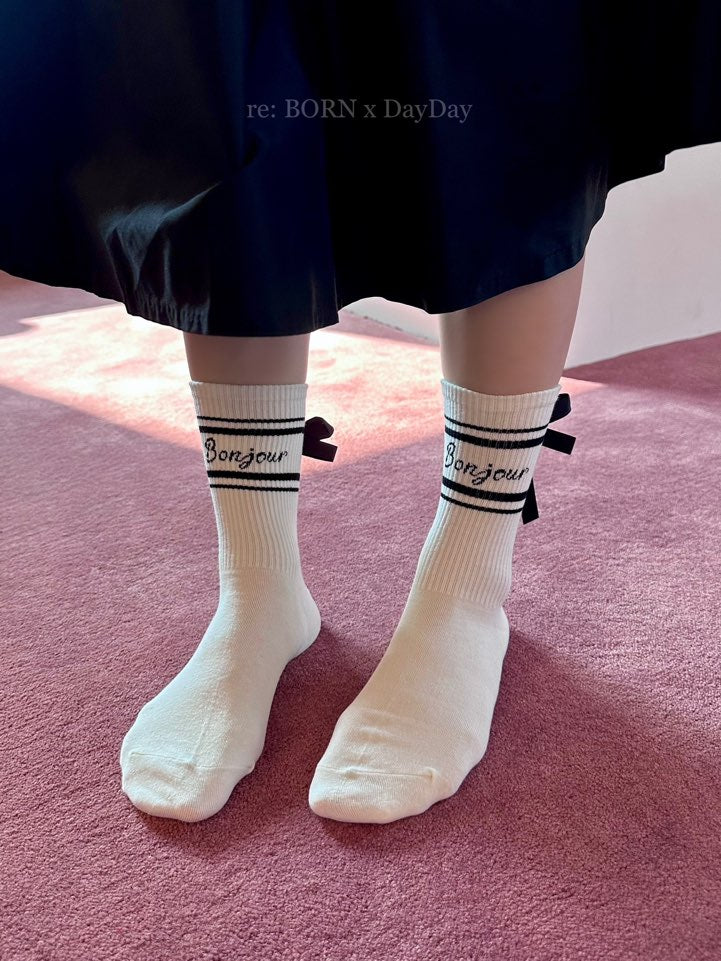 Balletcore Back Ribbon Ankle Socks- Lovely Unique tennis Socks - Luckyplanetusa