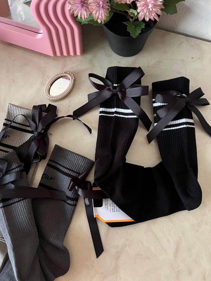 Balletcore Back Ribbon Ankle Socks- Lovely Unique tennis Socks - Luckyplanetusa