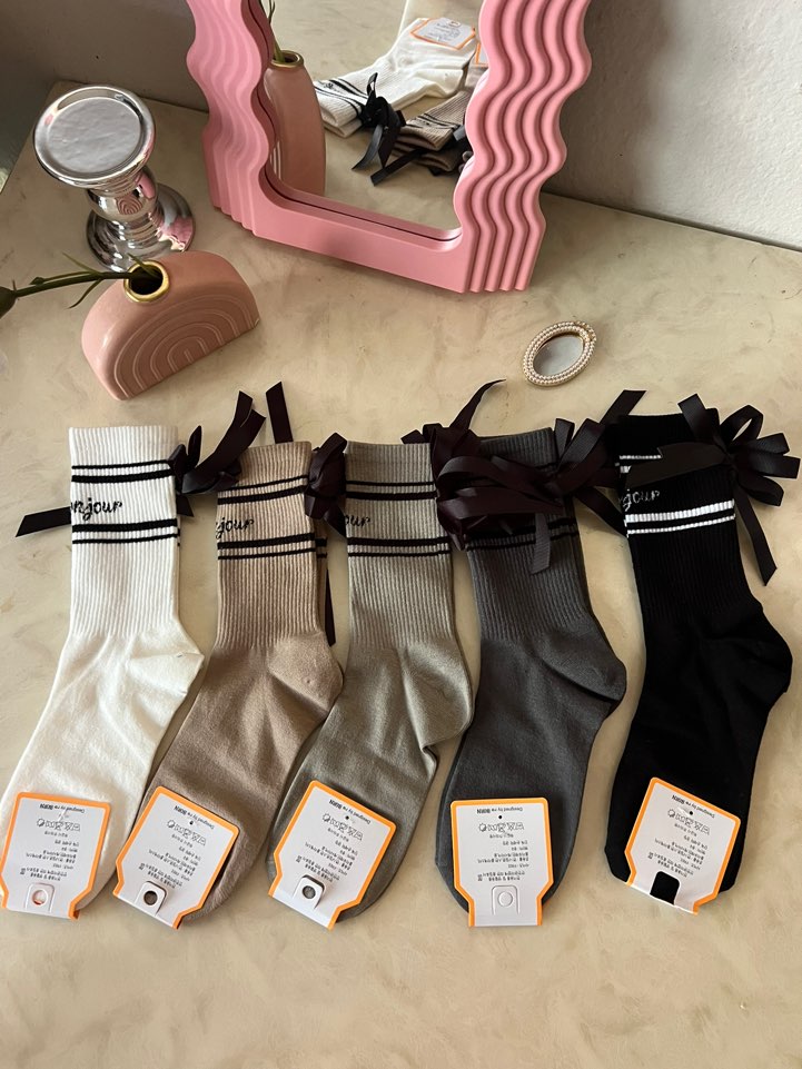 Balletcore Back Ribbon Ankle Socks- Lovely Unique tennis Socks - Luckyplanetusa