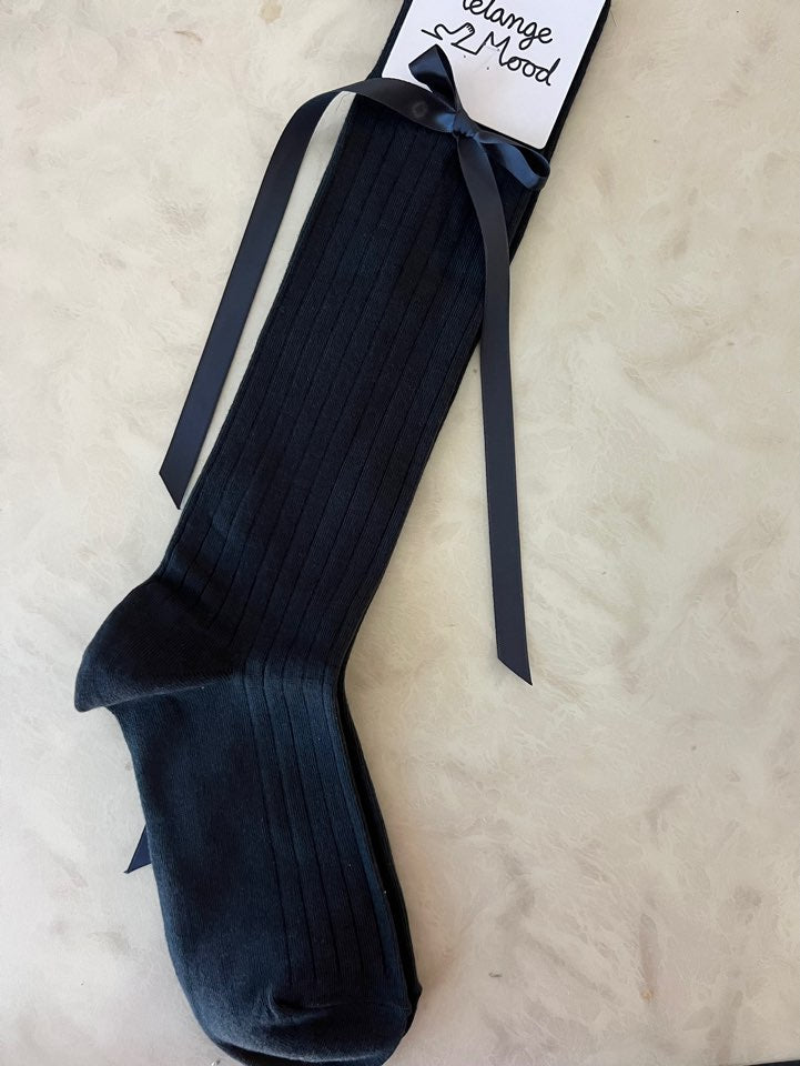 Balletcore ribbon long length knee Socks-Cotton, high Quality - Luckyplanetusa