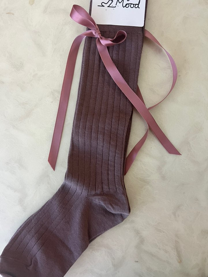 Balletcore ribbon long length knee Socks-Cotton, high Quality - Luckyplanetusa