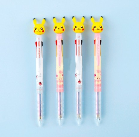 Pokémon Mascot 3-Color Ballpoint Pen – Pikachu & Jigglypuff