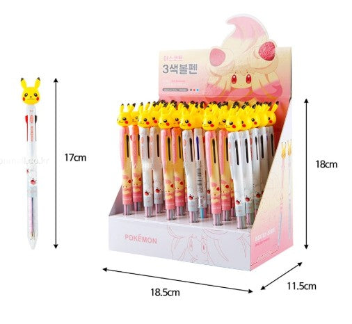 Pokémon Mascot 3-Color Ballpoint Pen – Pikachu & Jigglypuff