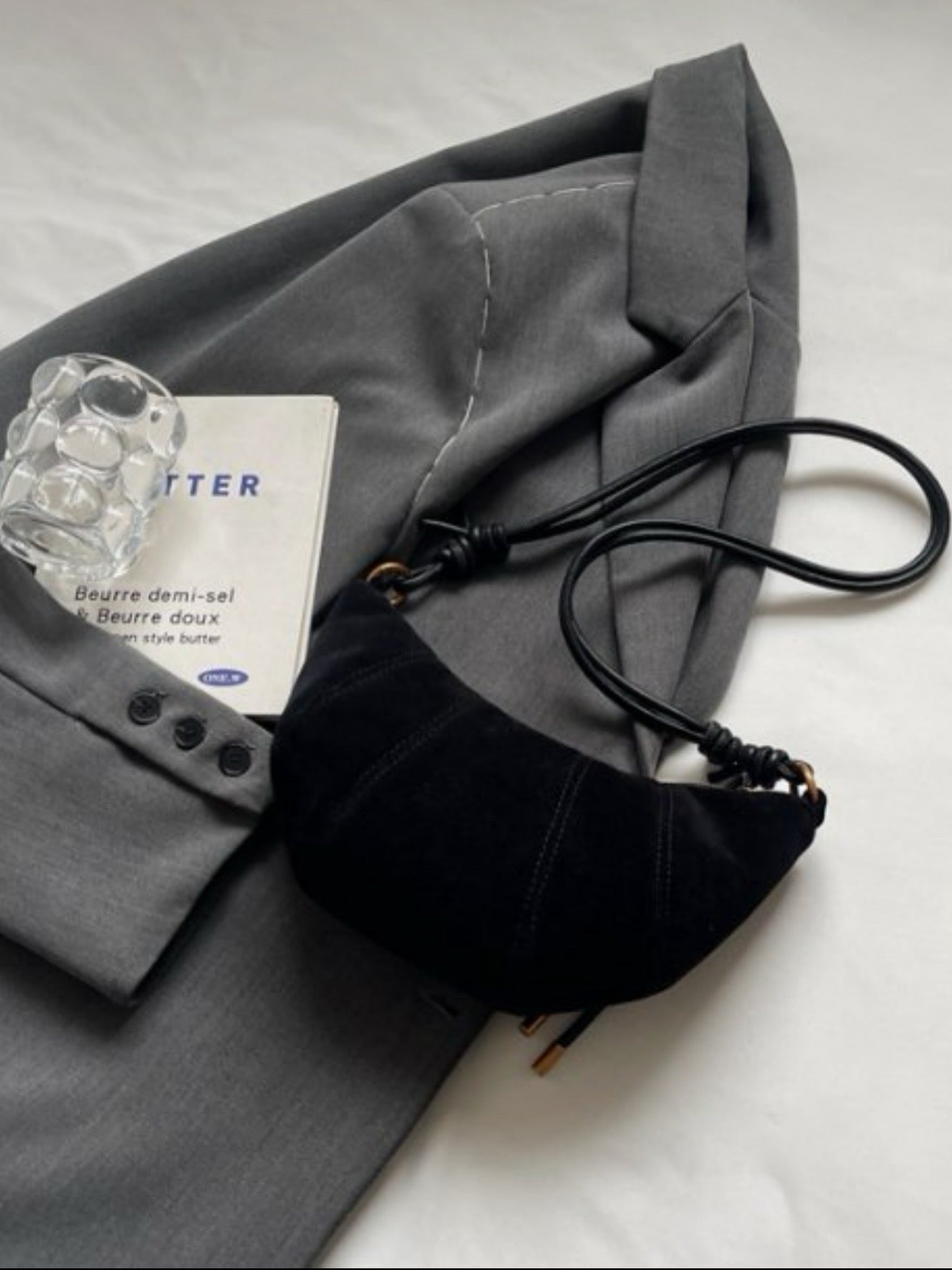 Autumn Suede Croissant Shoulder Bag