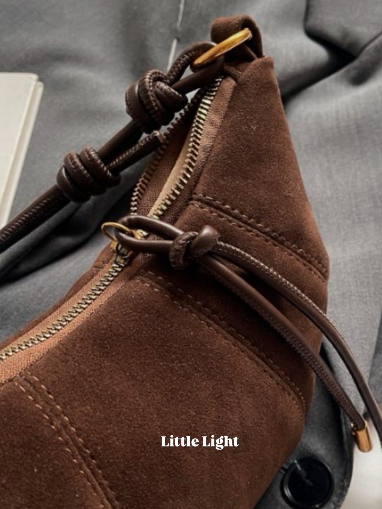 Autumn Suede Croissant Shoulder Bag