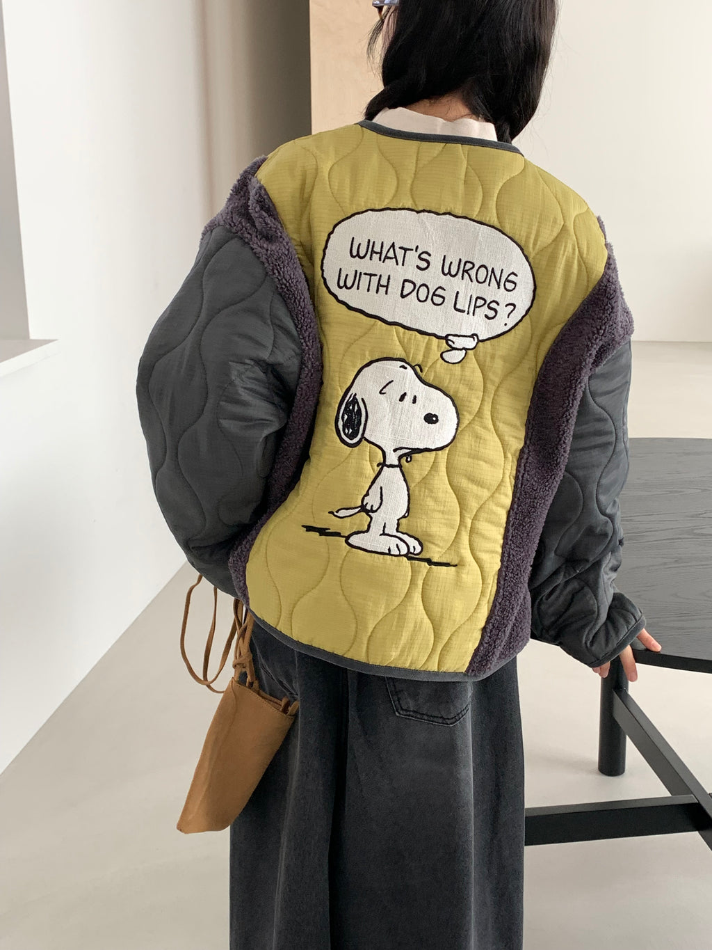 Snoopy Limited Edition Sherpa Quilted Fleece Jacket — Made in Korea officially lisenced