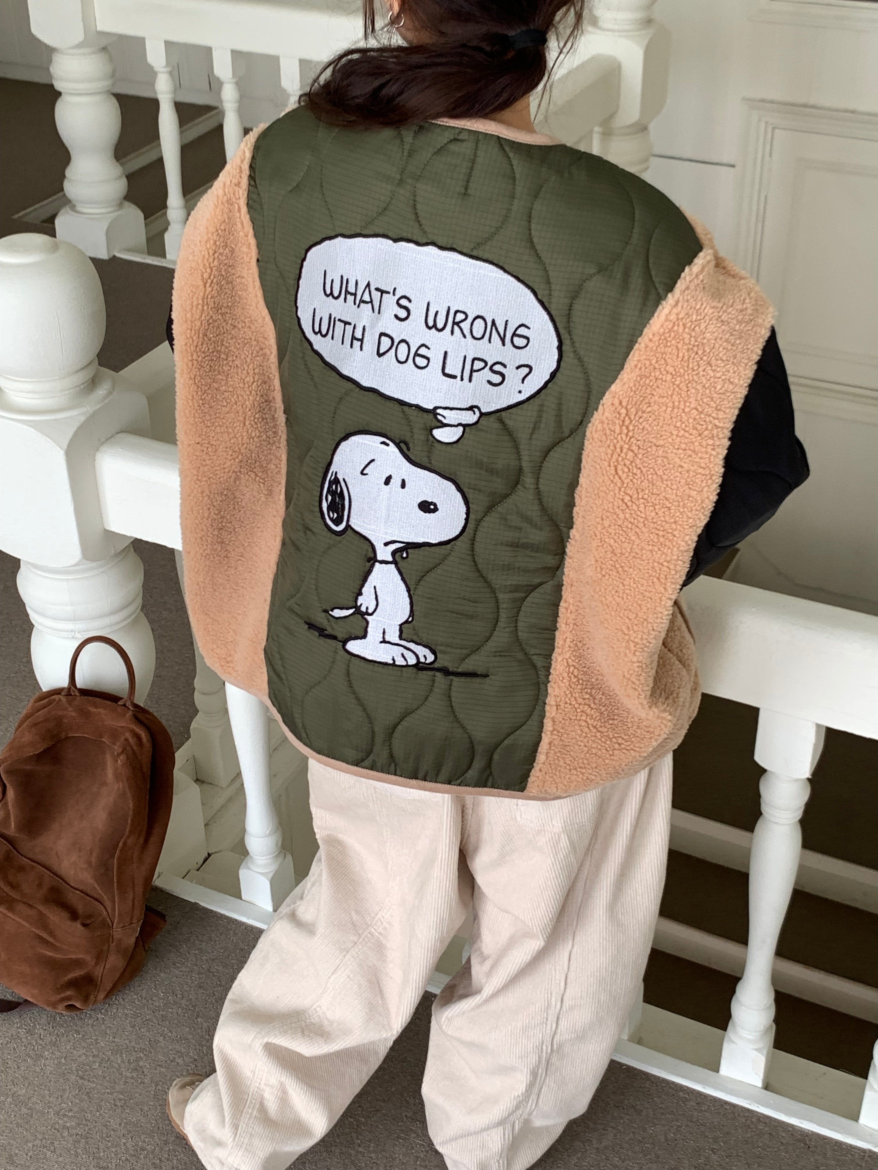 Snoopy Limited Edition Sherpa Quilted Fleece Jacket — Made in Korea officially lisenced