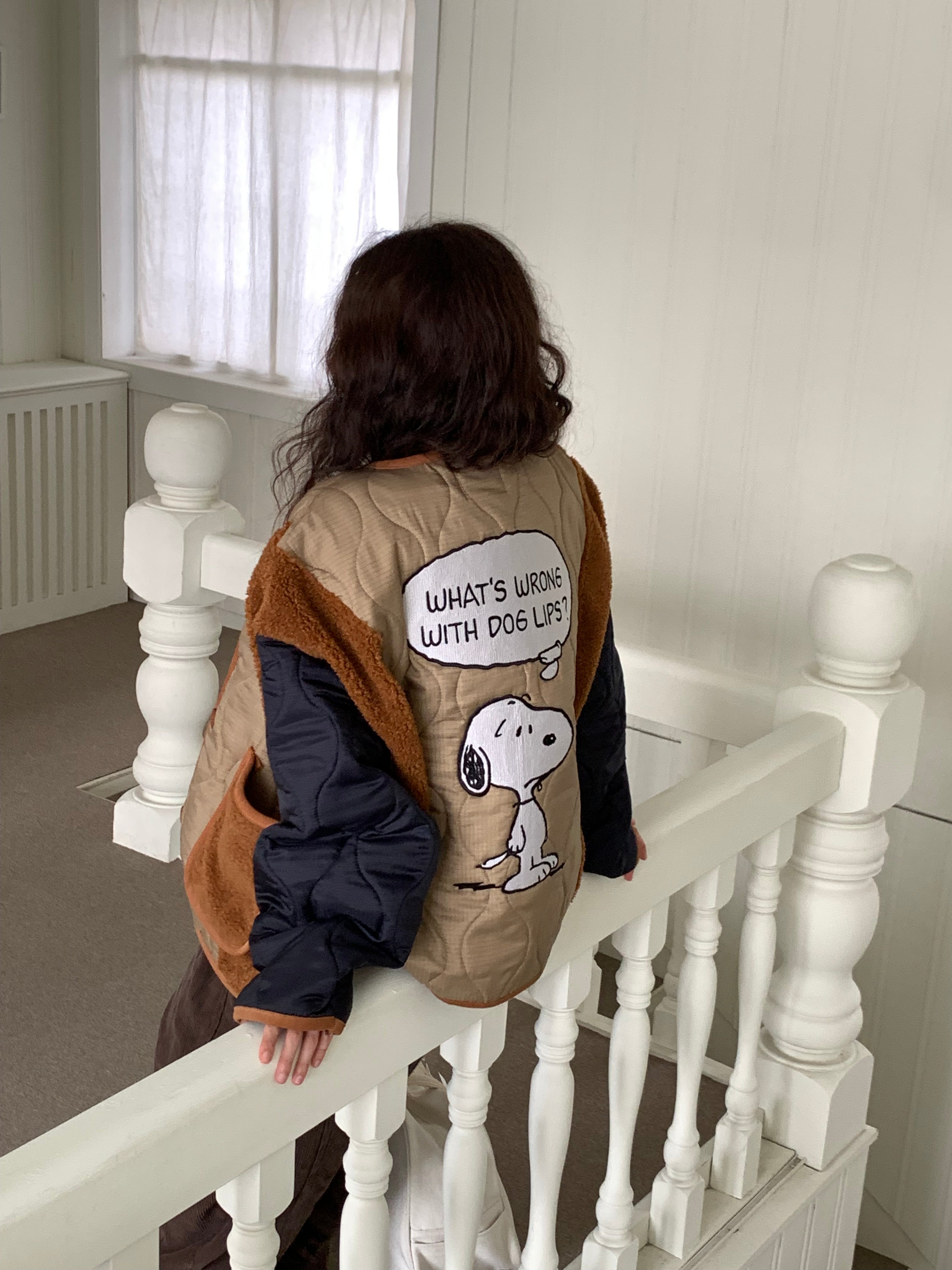 Snoopy Limited Edition Sherpa Quilted Fleece Jacket — Made in Korea officially lisenced