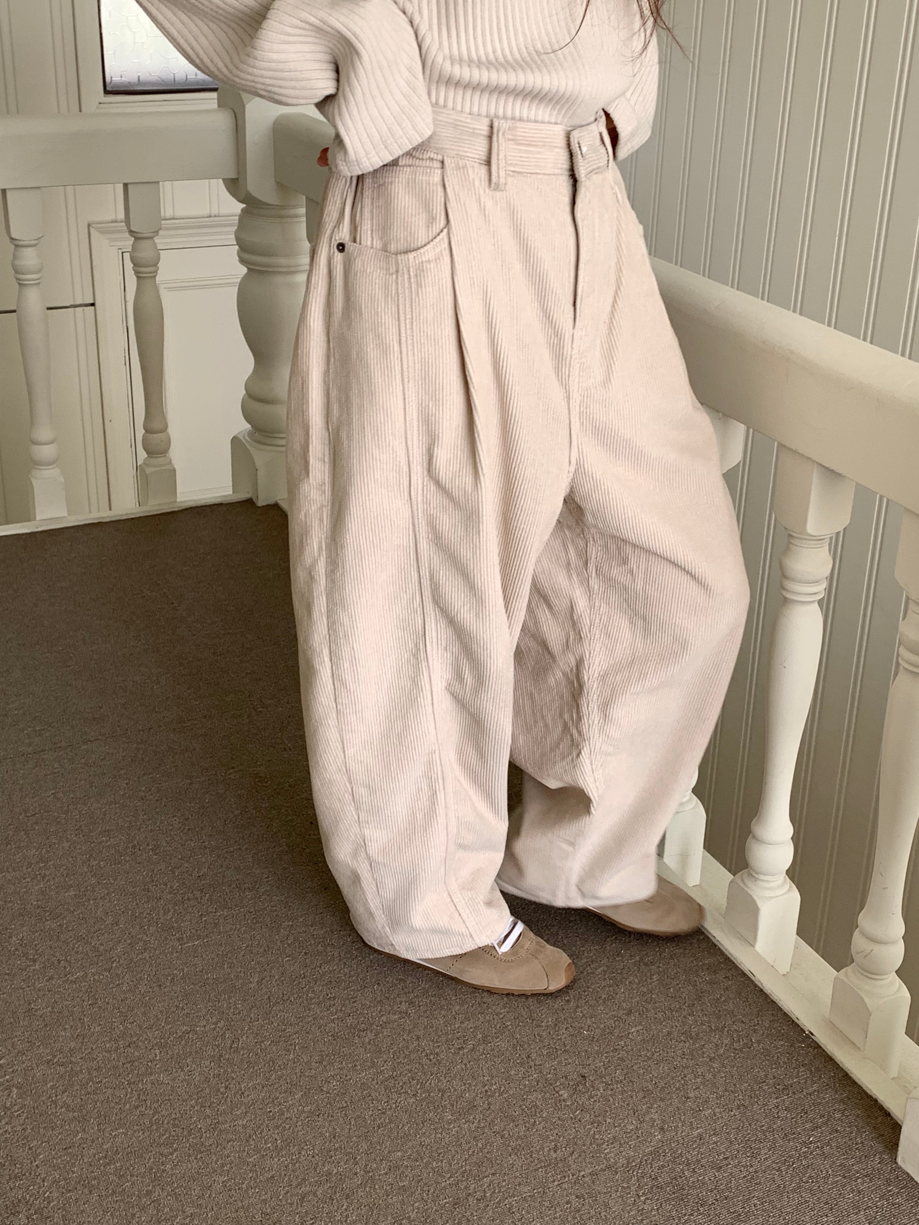 Premium Wide Corduroy Pants — Made in Korea