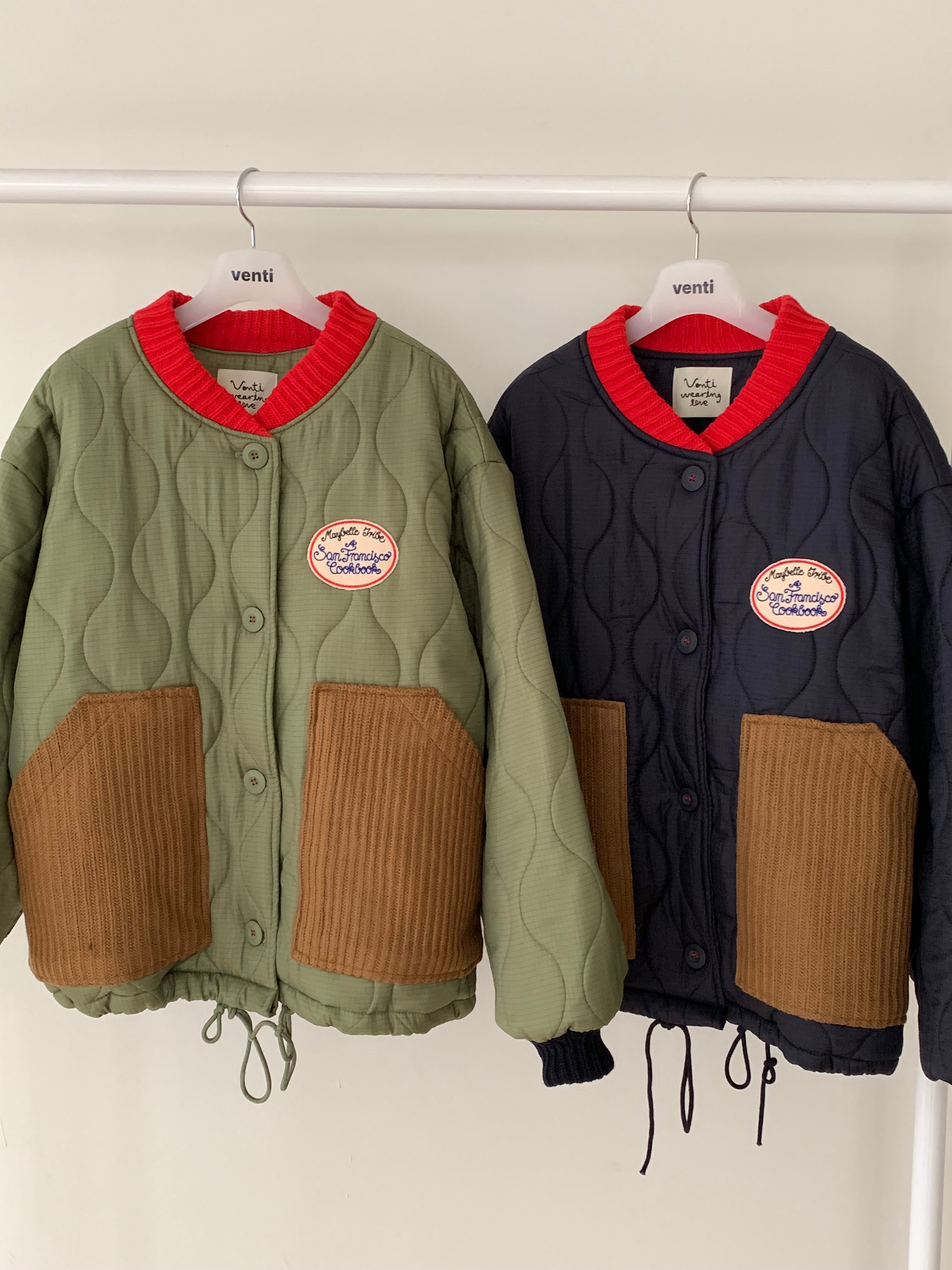 Quilted Patch Pocket Bomber Jacket