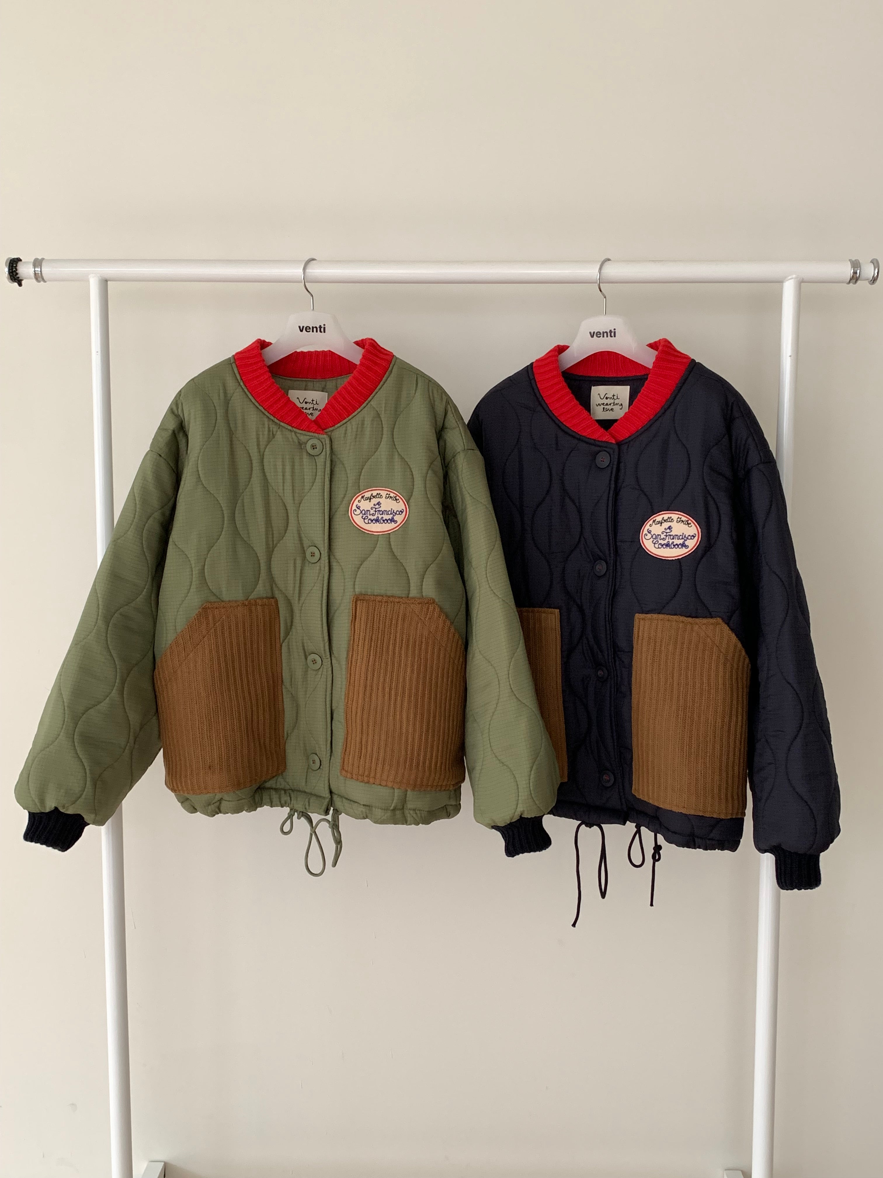 Quilted Patch Pocket Bomber Jacket