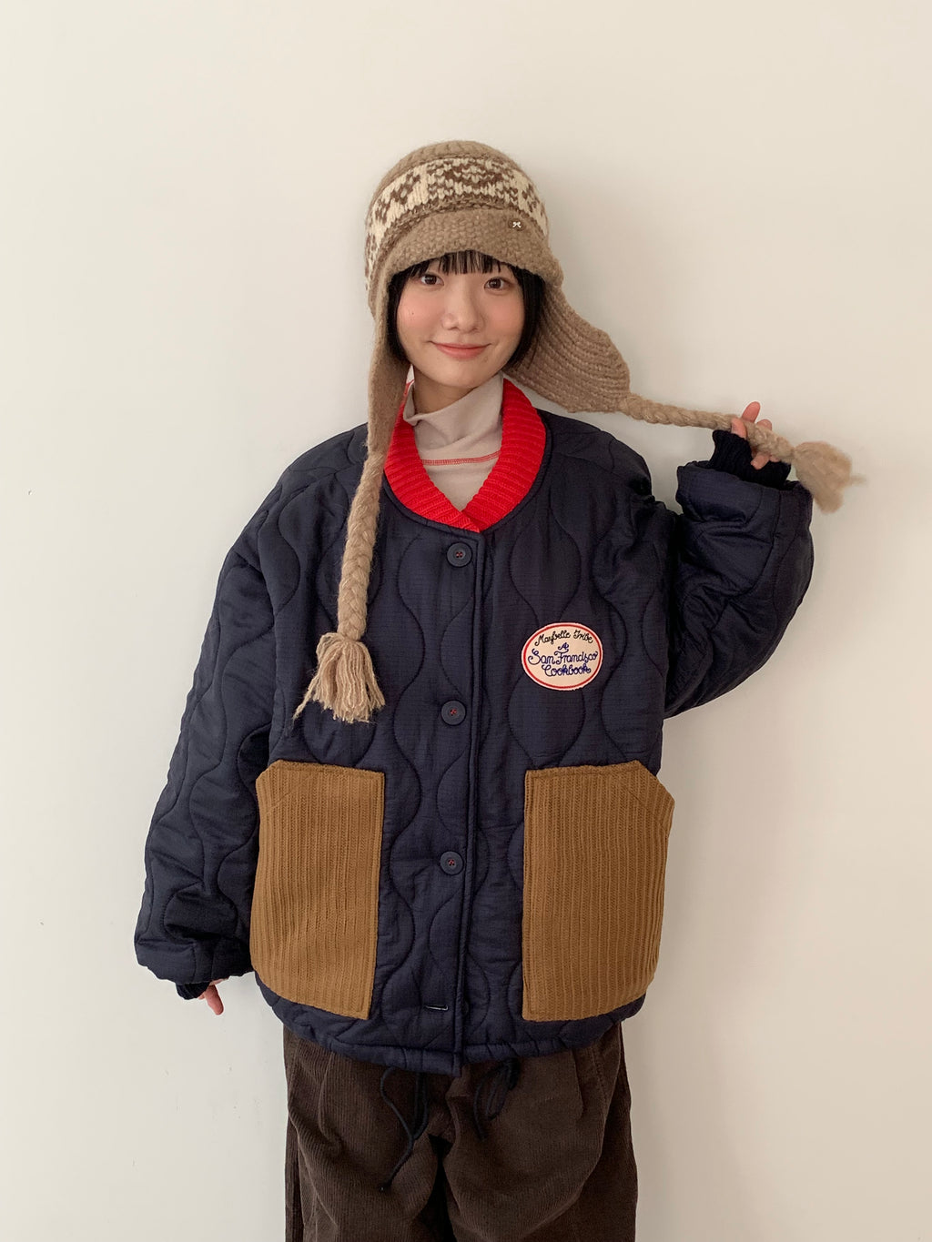 Quilted Patch Pocket Bomber Jacket