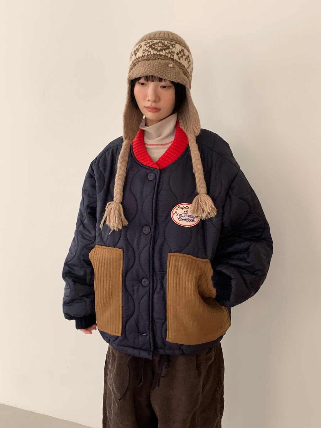 Quilted Patch Pocket Bomber Jacket