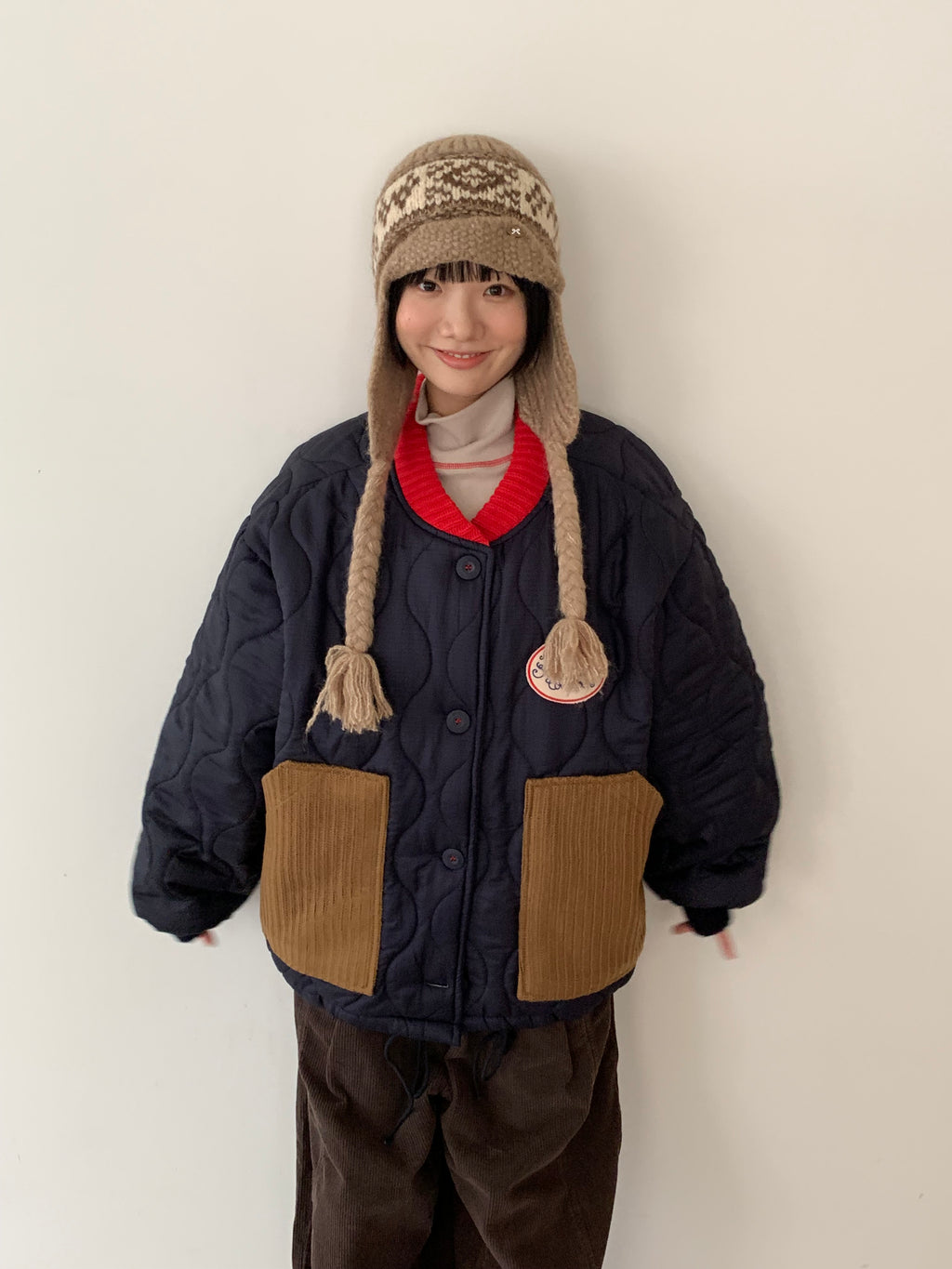Quilted Patch Pocket Bomber Jacket