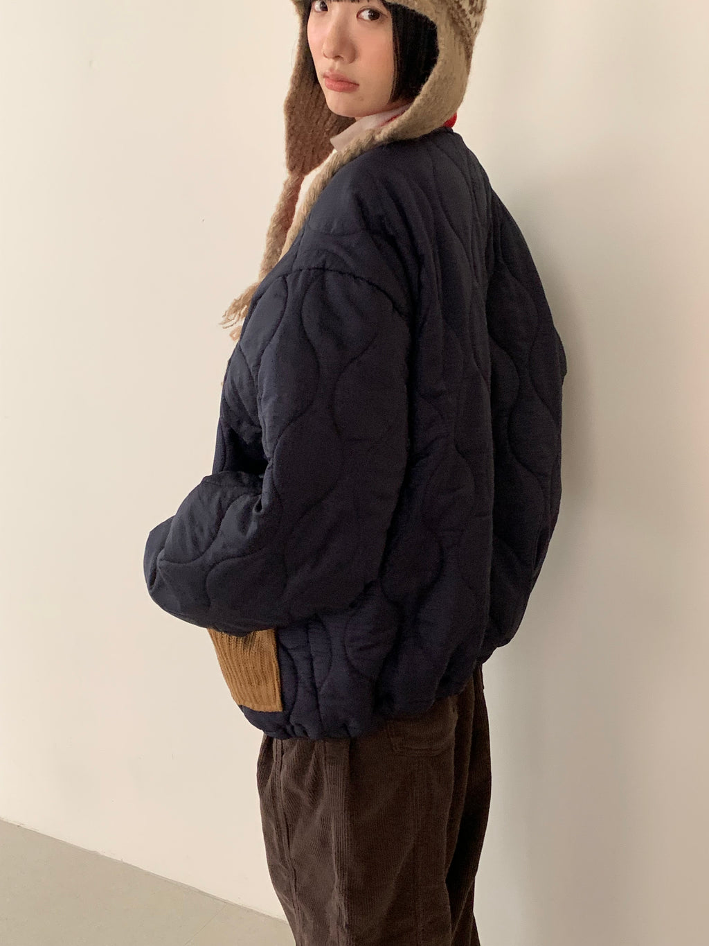 Quilted Patch Pocket Bomber Jacket