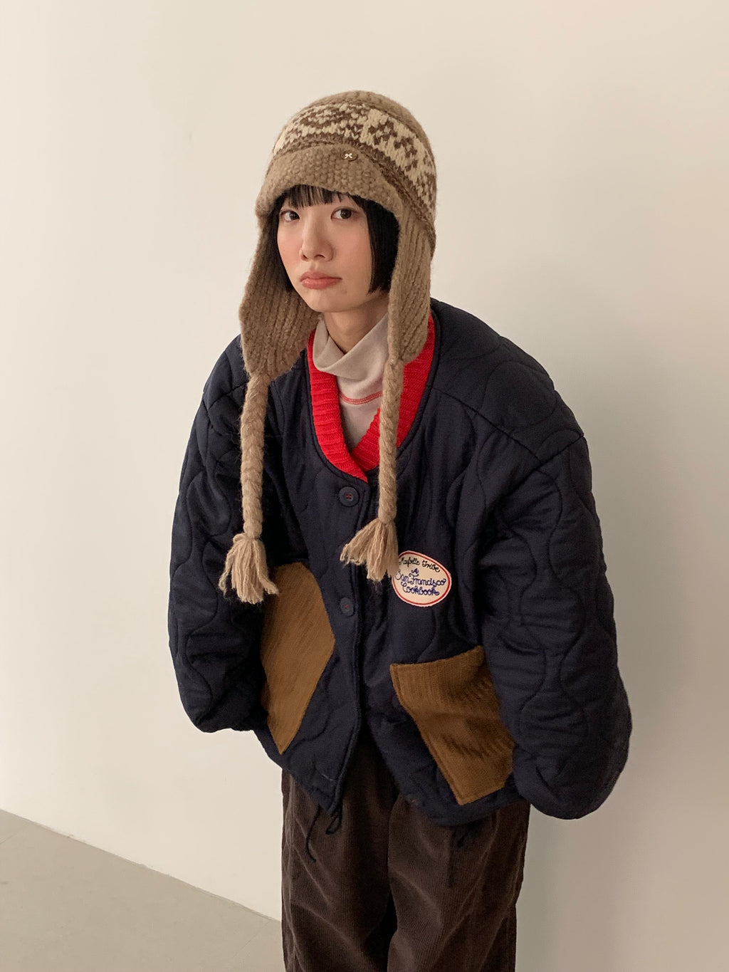 Quilted Patch Pocket Bomber Jacket