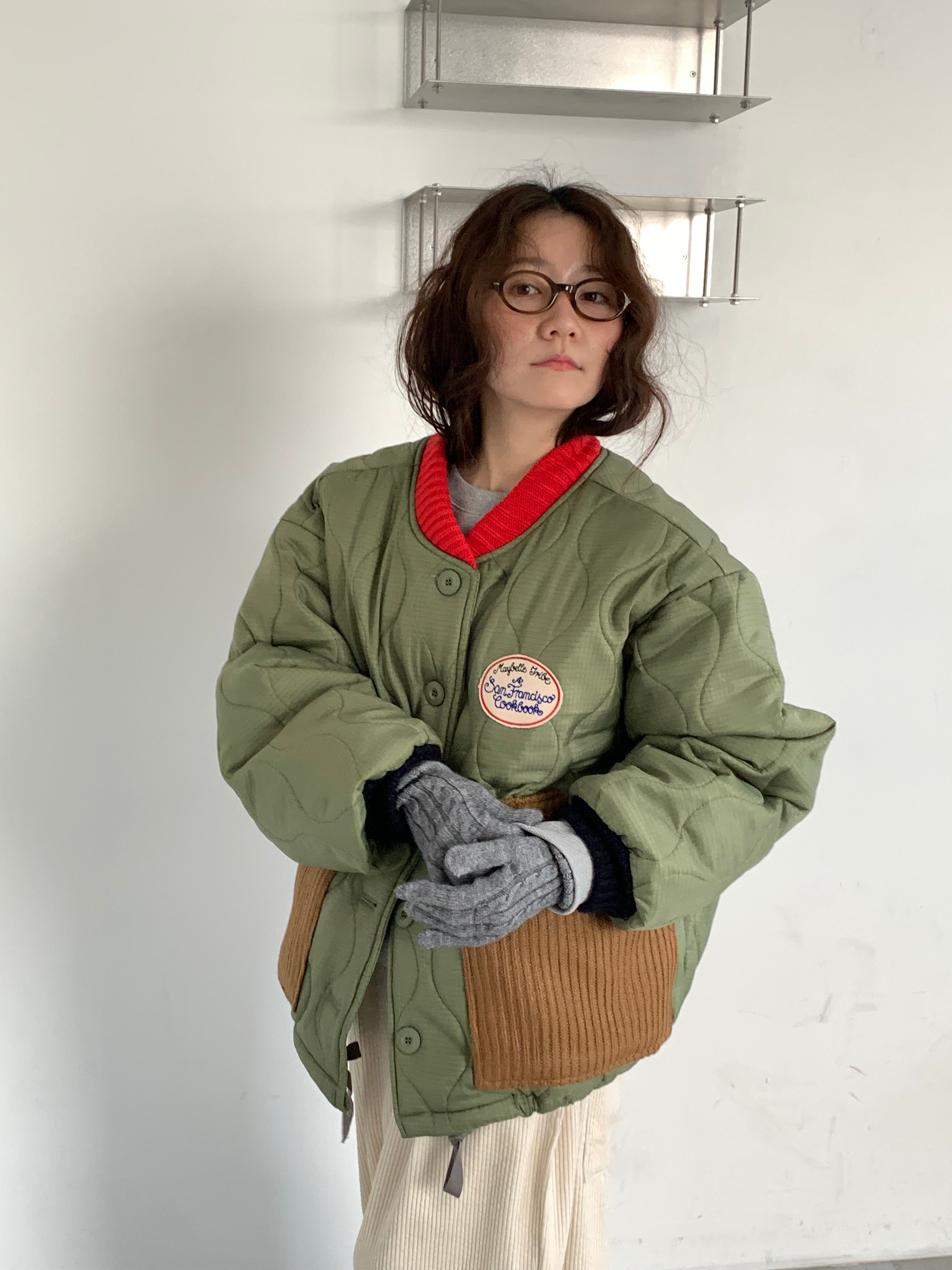 Quilted Patch Pocket Bomber Jacket