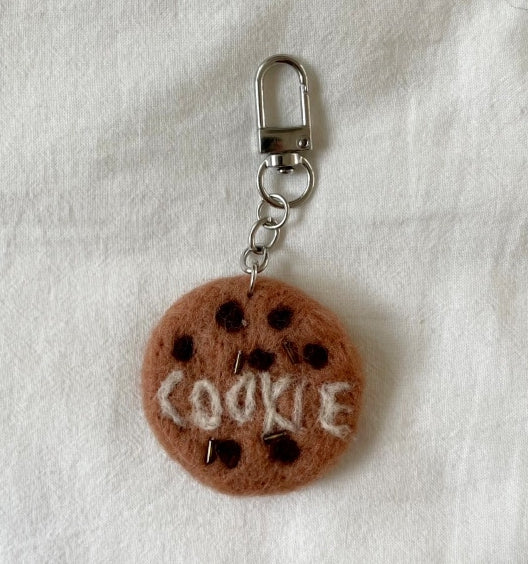Handmade Cookie Felt Keyring