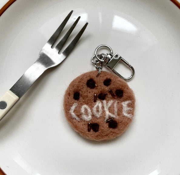 Handmade Cookie Felt Keyring