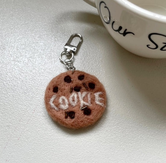 Handmade Cookie Felt Keyring