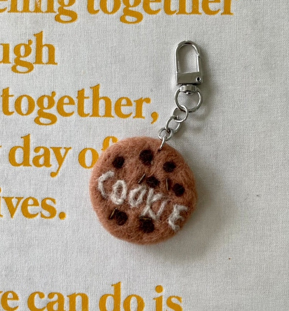 Handmade Cookie Felt Keyring
