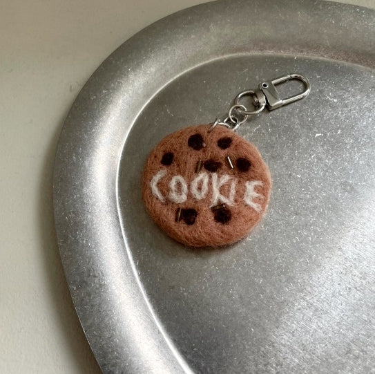 Handmade Cookie Felt Keyring