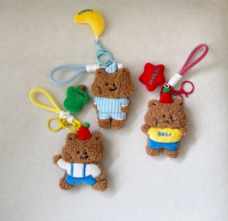 Lulu Teddy Trio Keyring Collection