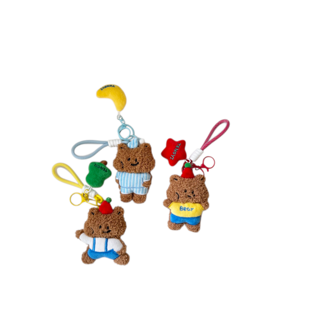 Lulu Teddy Trio Keyring Collection