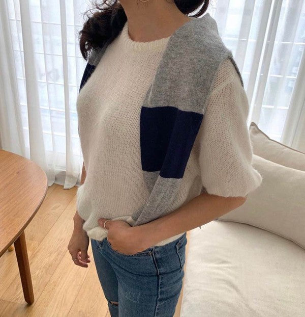 Lucky 07 Knit Shawl Scarf Made in Korea