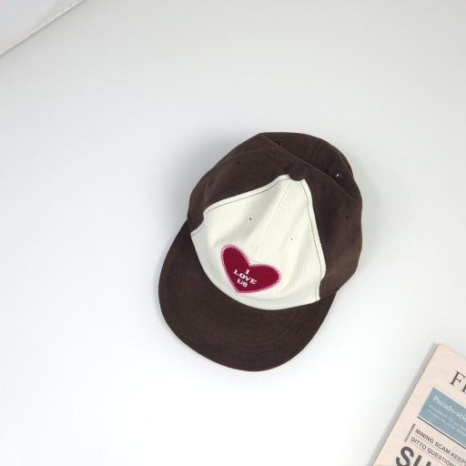 I Love Us Heart Patch Corduroy Ball Cap Unisex 4 Colors - Luckyplanetusa