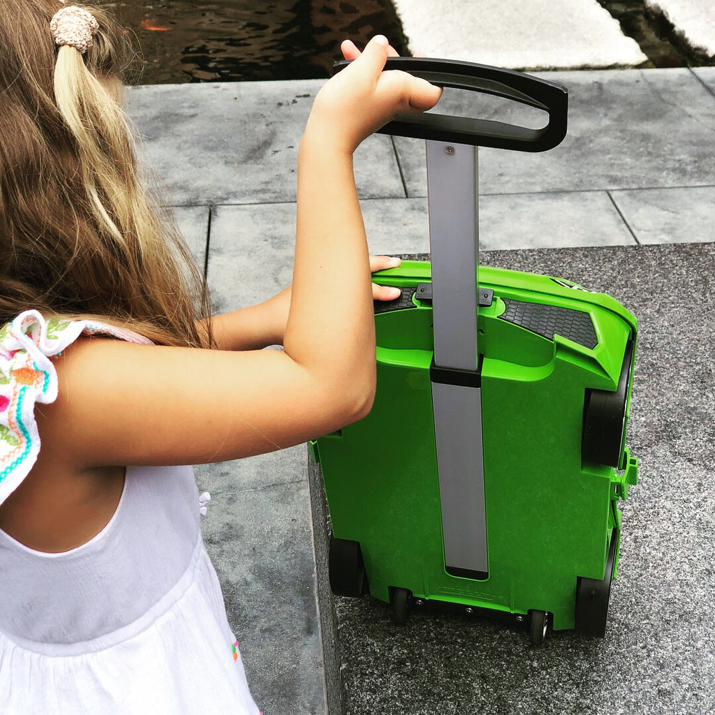 Volkswagen Beetle Kids Ride-On Suitcase White– Officially Licensed