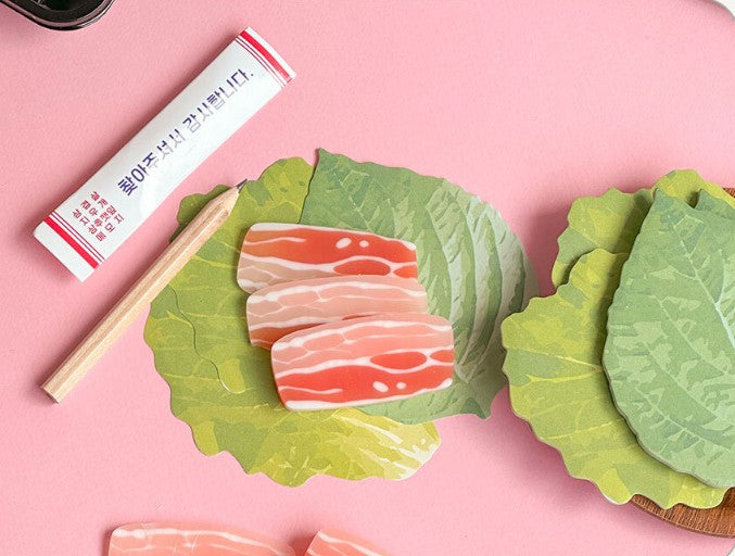 Premium Samgyeopsal (K-BBQ) Memo & Eraser Set-Random - Luckyplanetusa