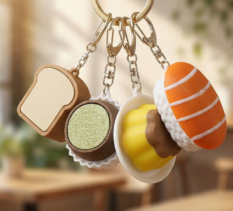 YumYum Dessert Clicker Keychain- Stress Relief Fidget Toy-Random