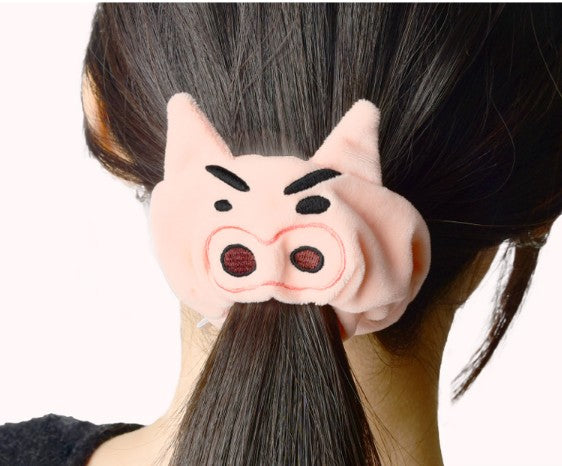 Crayon Shin-chan Embroidered Plush Scrunchie - Luckyplanetusa